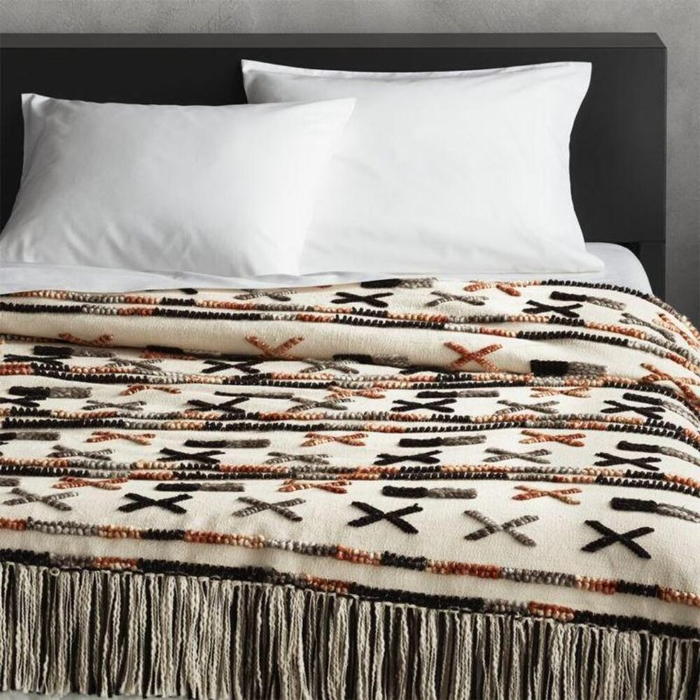 CB2 Handwoven Dorado Blanket - King (Used Like New)